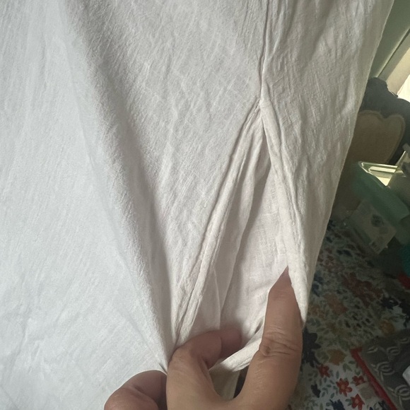 FREE PEOPLE Bohemian White Maxi Dress USED size Large - Picture 7 of 11